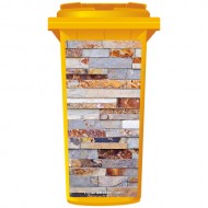 Natural Slate Wall Wheelie Bin Sticker Panel